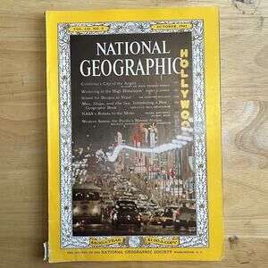 Vintage National Geographic October 1962 LA Himalayas Sherpa School Ship Book